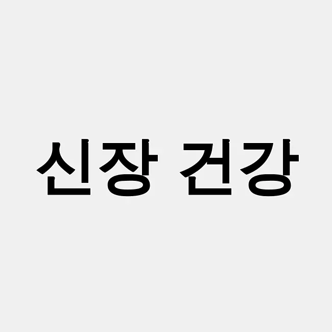 신장에 좋은음식